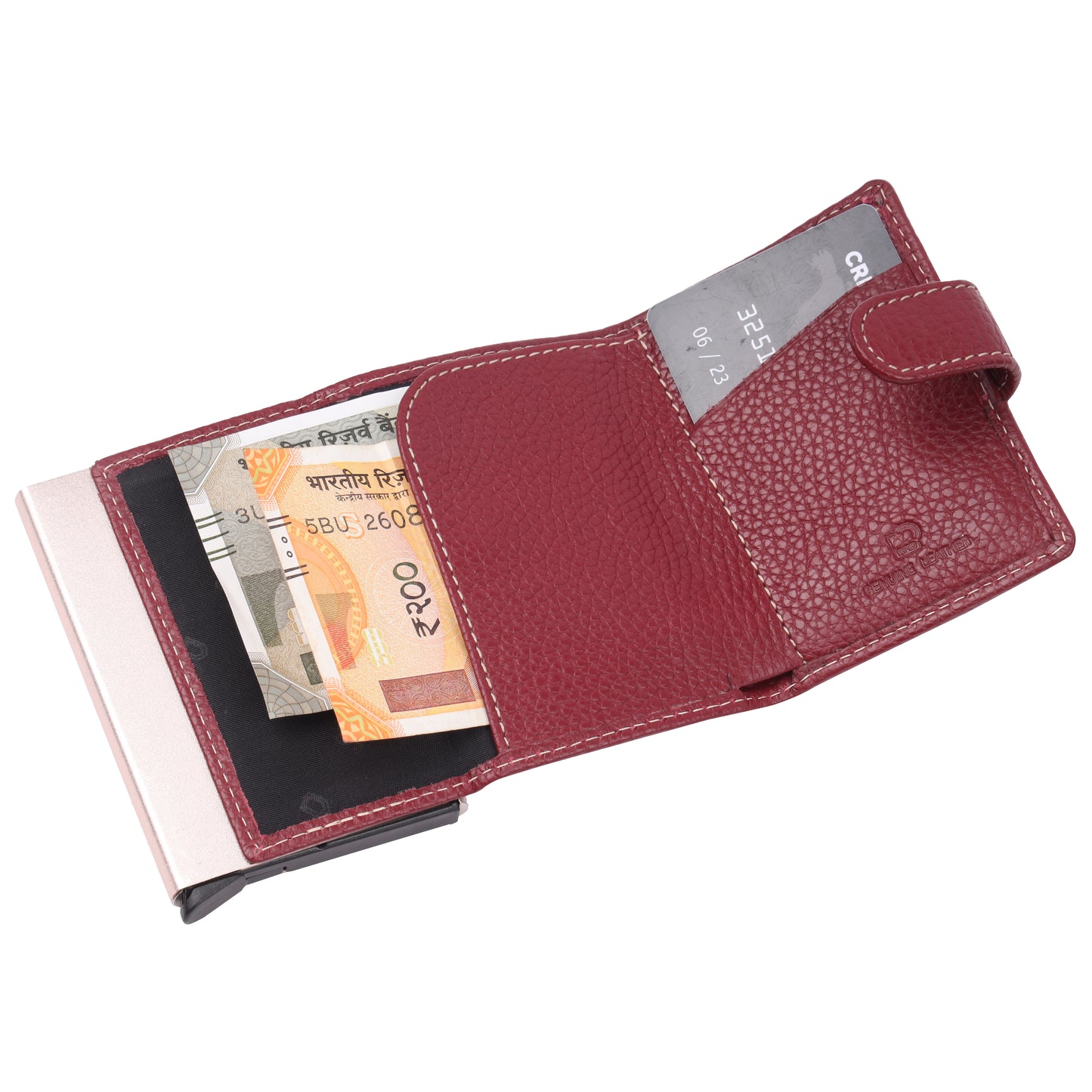 Slim Wallet - Luminous - Maroon/Gold