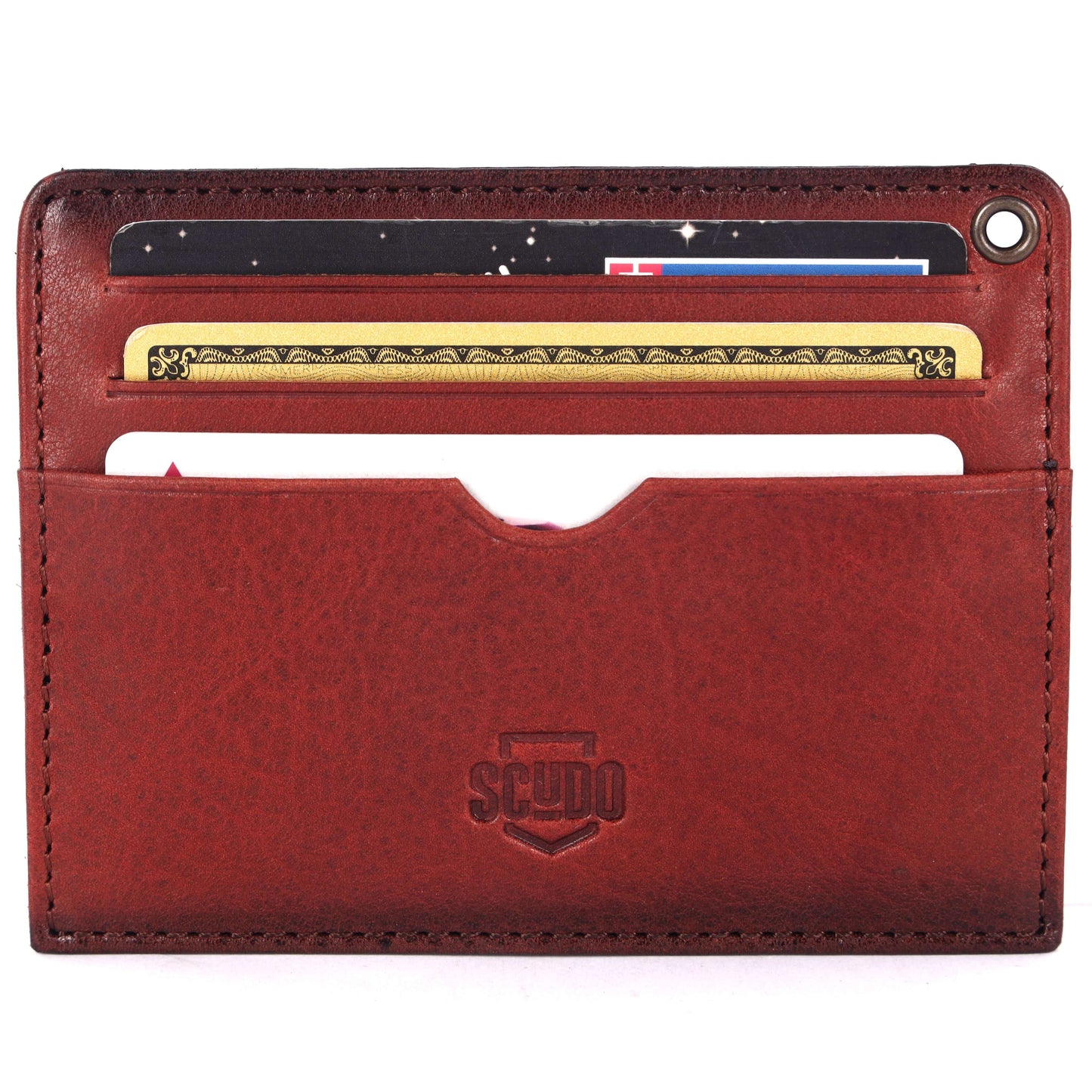 Gift Set - Card Holder & Key Organizer - Burnished - Cognac - Scudo