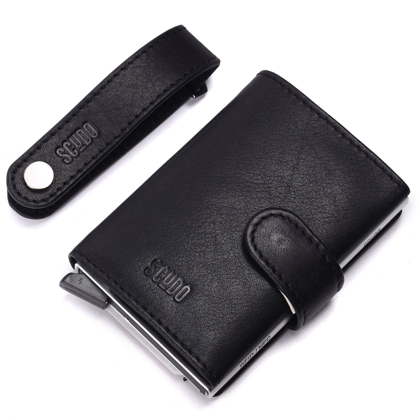 Gift Set - Slim Wallet & Key Organizer - Classic - Black - Scudo