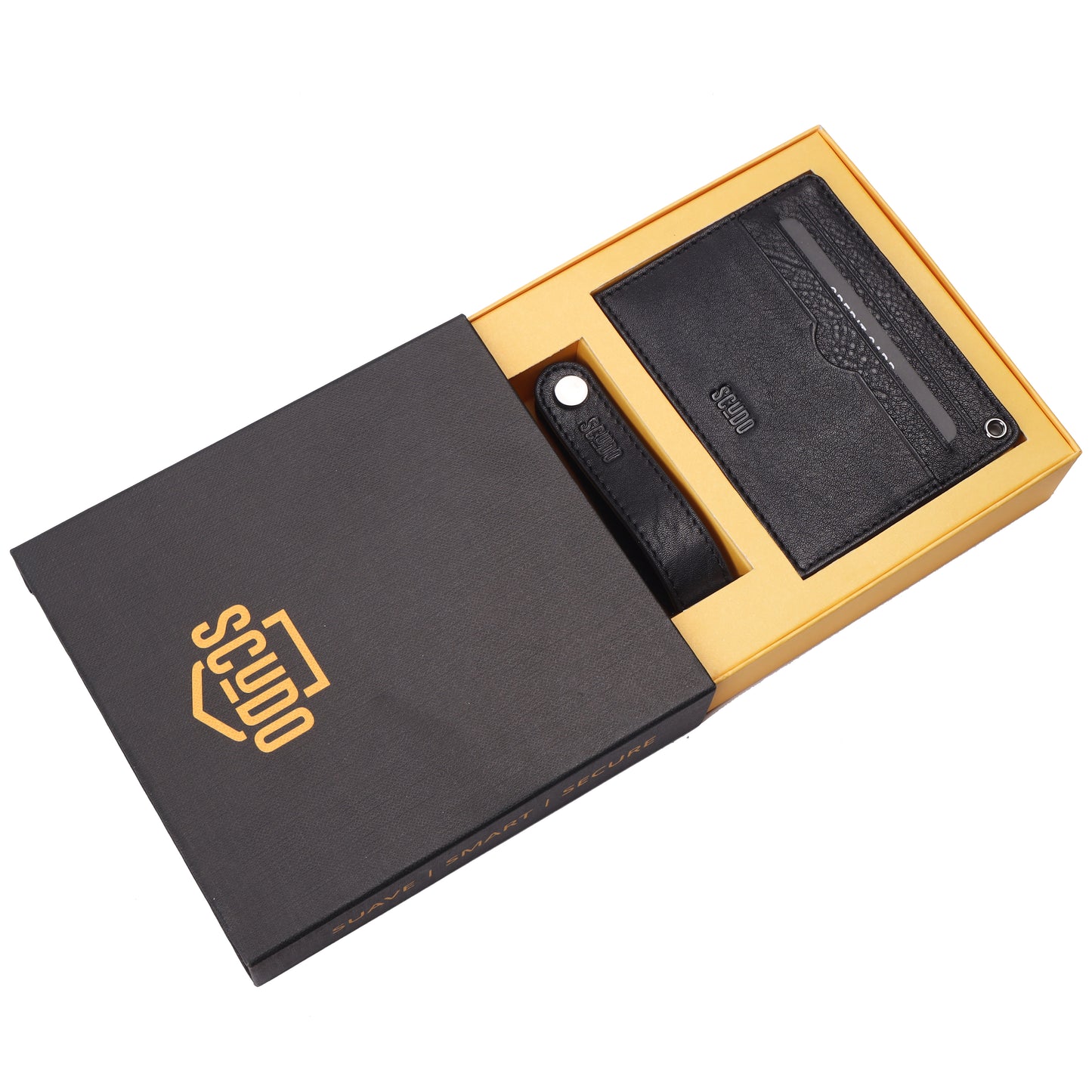 Gift Set - Card Holder & Key Organizer - Classic - Black - Scudo
