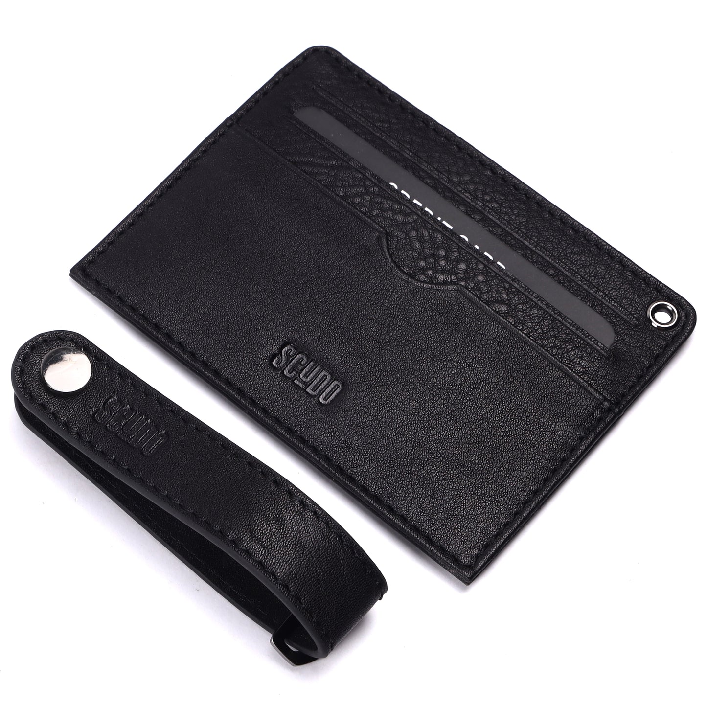 Gift Set - Card Holder & Key Organizer - Classic - Black - Scudo