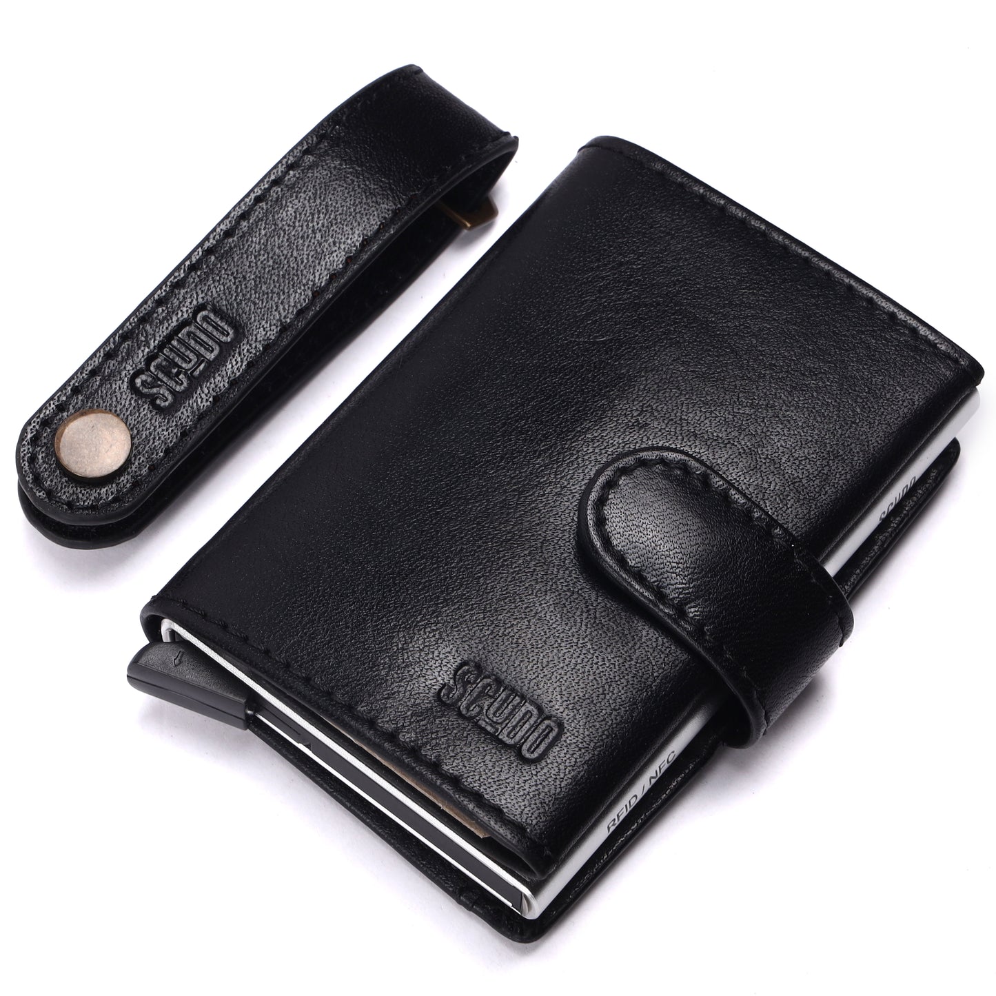 Gift Set - Slim Wallet & Key Organizer - Tuscany - Black - Scudo