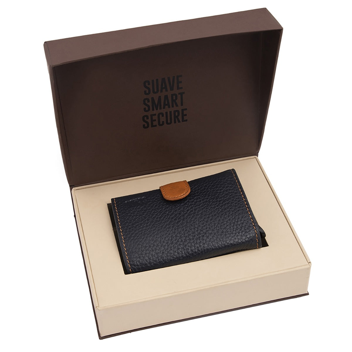 Slim Wallet – Mosaic – Navy/Orange - Scudo