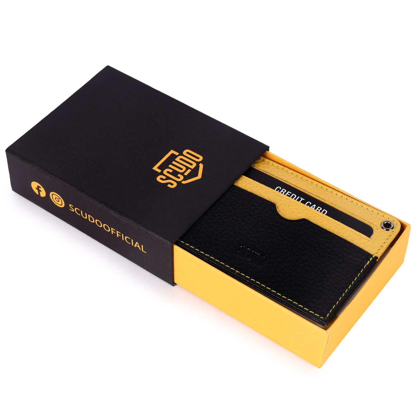 Card Holder - Mosaic - Black/Yellow - Scudo