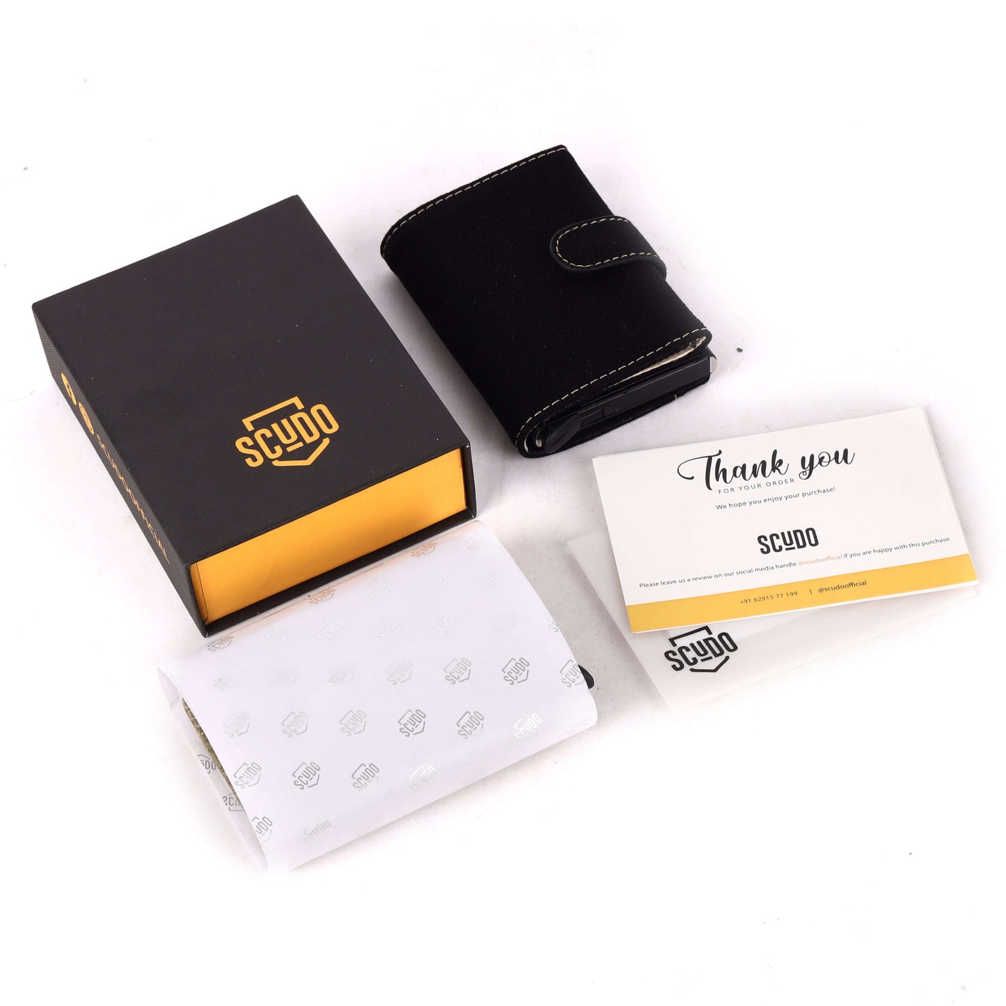 Slim Wallet - Fresco - Black (VEGAN) - Scudo
