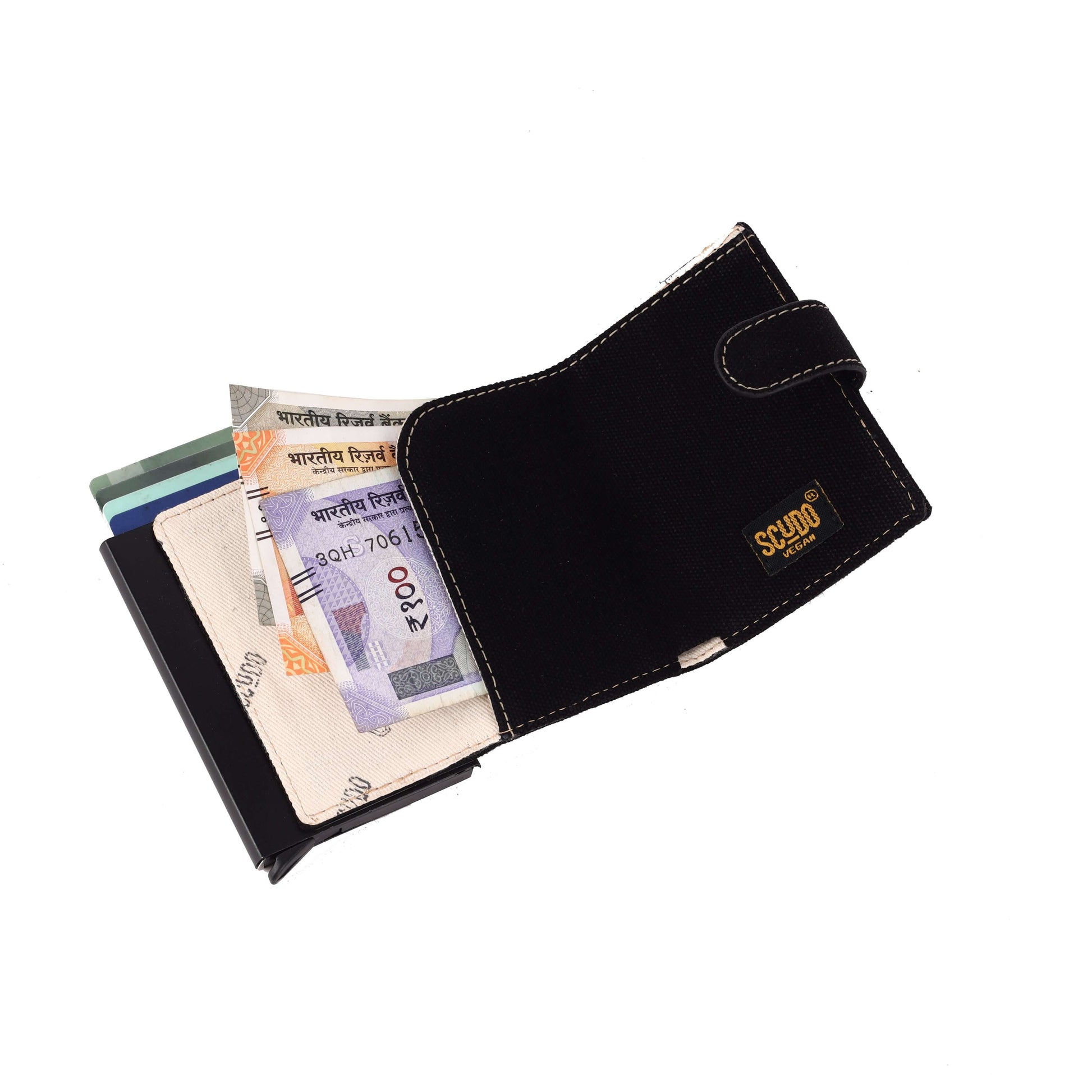 Slim Wallet - Fresco - Black (VEGAN) - Scudo