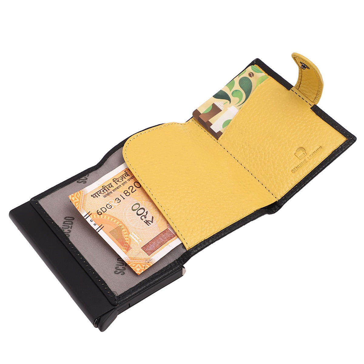 Slim Wallet - Mosaic - Black/Yellow