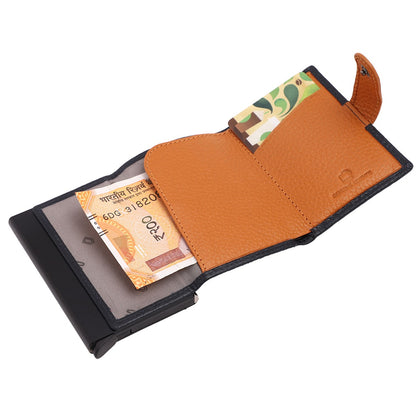 Slim Wallet – Mosaic – Navy/Orange