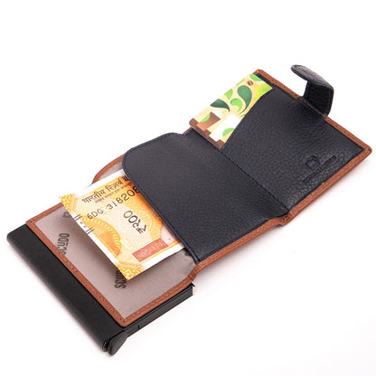 Slim Wallet - Mosaic - Cognac/Navy